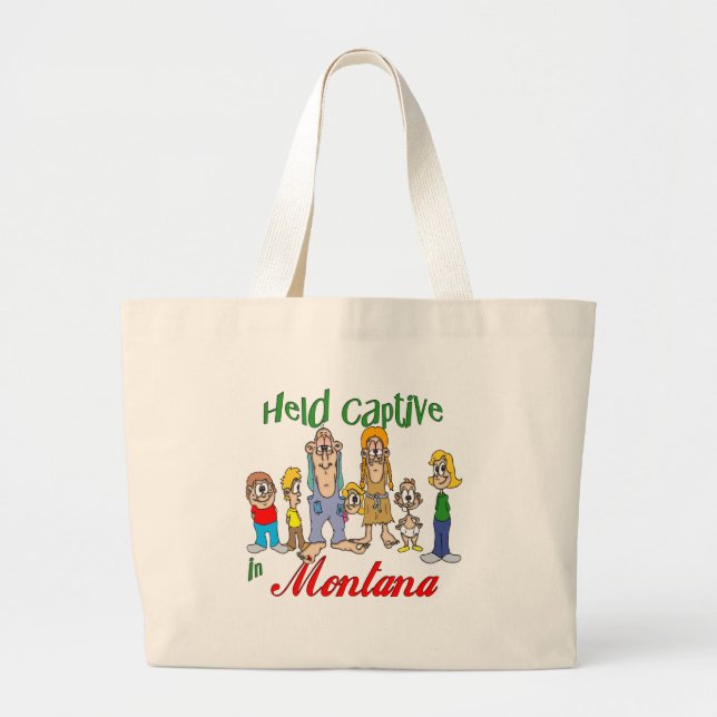 Held Captive in Montana Large Tote Bag (Front)