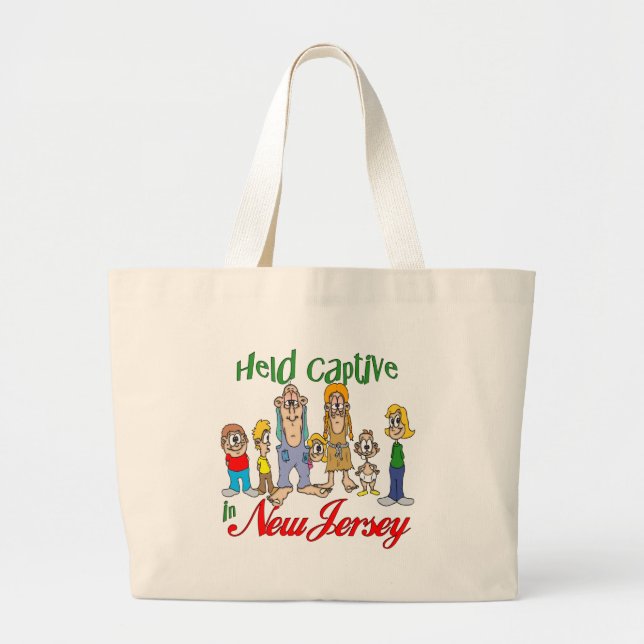 Held Captive in New Jersey Large Tote Bag (Front)
