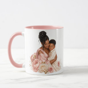 Held in Love: A Soft Luxe Mother & Son Embrace Mug