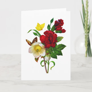 Helebore, Christmas Rose by Pierre Joseph Redoute Holiday Card