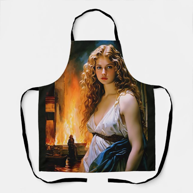 "Helen, A Spartan’s Beauty, Troy’s Fire" Apron (Front)