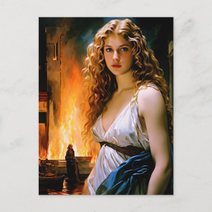 "Helen, A Spartan’s Beauty, Troy’s Fire" Postcard