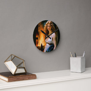"Helen, A Spartan’s Beauty, Troy’s Fire" Round Clock
