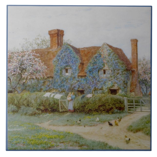Helen Allingham Buckinghamshire House at Penn Str Tile (Front)