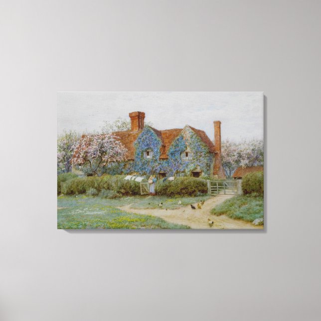 Helen Allingham Buckinghamshire House at Penn Stre Canvas Print (Front)
