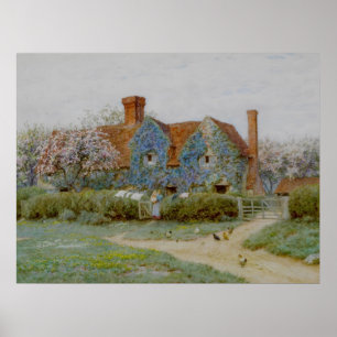 Helen Allingham Buckinghamshire House at Penn Stre Poster