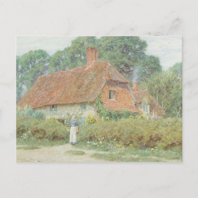 Helen Allingham By The Cottage Gate Postcard (Front)