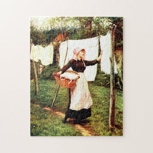  Helen Allingham Drying Clothes  Jigsaw Puzzle (Vertical)