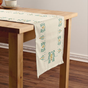 Helen Foster Pine Border Stencil Short Table Runner