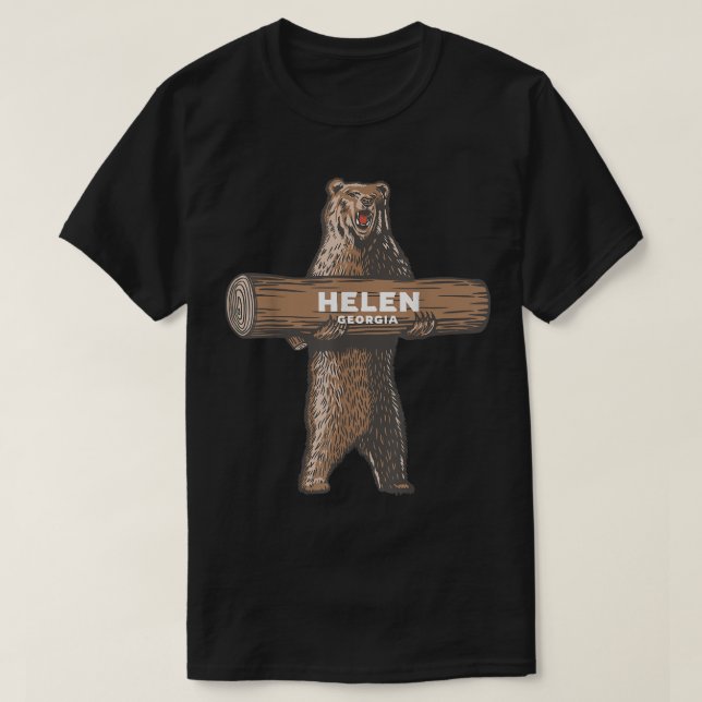 Helen Georgia GA Growling Bear Vacation Souvenir  T-Shirt (Design Front)