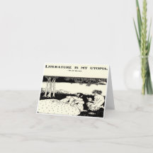 Helen Keller Book Love Blank Note Card