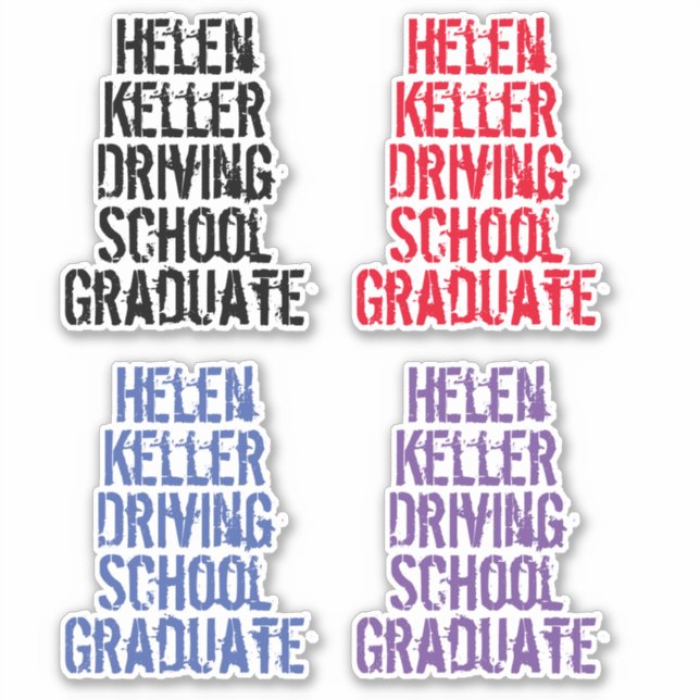 Helen Keller Driving School for the Blind Fun (Front)