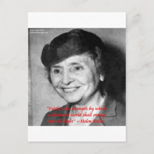 Helen Keller "Faith/Stength" Wisdom Quote Postcard