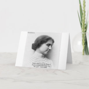 Helen Keller "Faith/Strength" Wisdom Quote Gifts Card