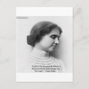 Helen Keller "Faith/Strength" Wisdom Quote Gifts Postcard