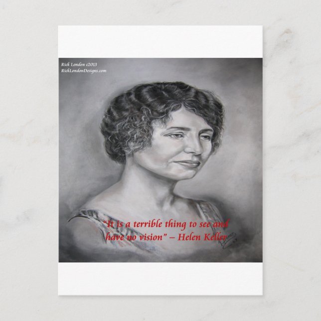 Helen Keller Having Vision Wisdom Quote Postcard (Front)