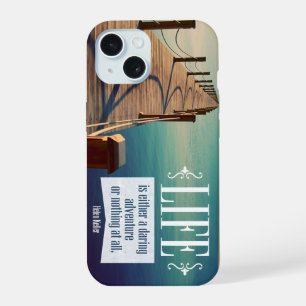Helen Keller Inspirational Quote "Adventure" iPhone 15 Case
