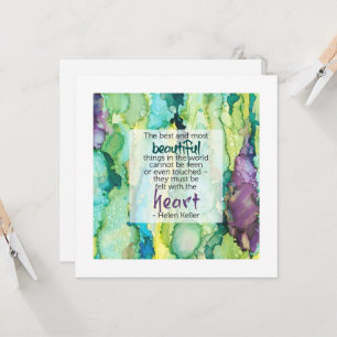 Helen Keller Inspirational Quote, Beautiful Card