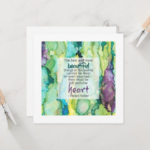 Helen Keller Inspirational Quote, Beautiful Card
