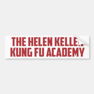 Helen Keller Kung Fu Academy Funny Bumper Sticker