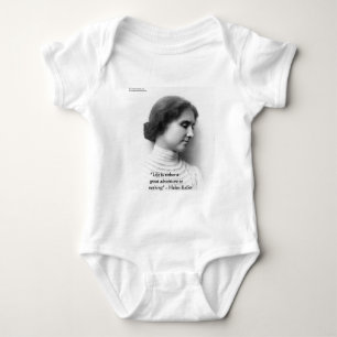 Helen Keller "Life Is Adventure" Wisdom Quote Gift Baby Bodysuit