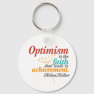 Helen Keller Optimism Quote Key Ring