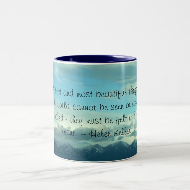 Helen Keller Quote Montana Sky Mug (Center)