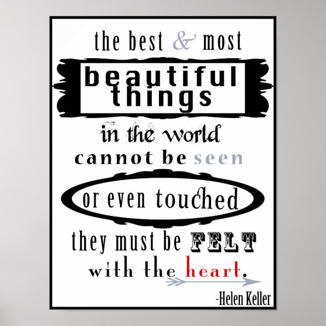Helen Keller Quote Poster (Front)