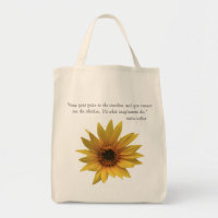 Helen Keller Sunflower Quote Tote
