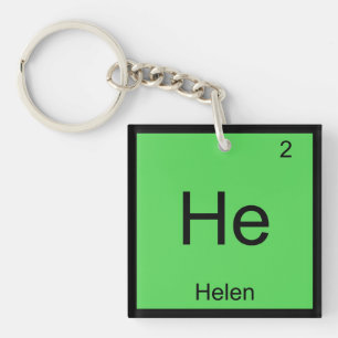Helen  Name Chemistry Element Periodic Table Key Ring