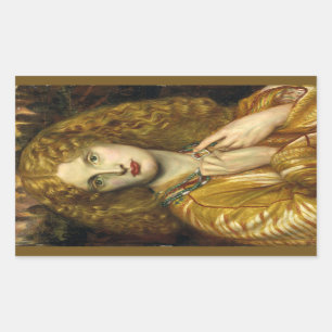 Helen of Troy (by Dante Gabriel Rossetti) Rectangular Sticker