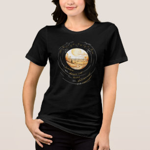 HELEN peptide, Moon 7 w/custom text, dark Tri-Blend Shirt