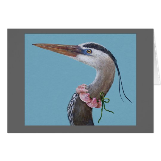 Helen the great blue heron card