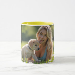 Helena Chevalier & Puppy: Carefree Bliss in Nature Mug