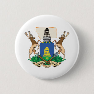 Helena City's Coat of Arms 6 Cm Round Badge