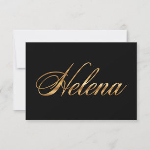Helena gold Design Lettering Karte