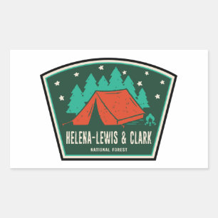 Helena-Lewis and Clark National Forest Camping Rectangular Sticker