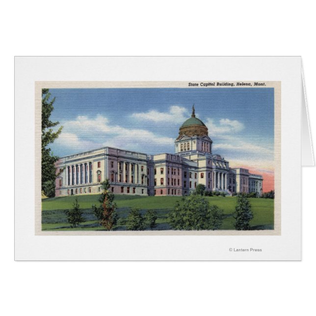 Helena, Montana - State Capitol Building View (Front Horizontal)