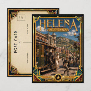 Helena Montana Vintage Art Deco Golden Age Postcard