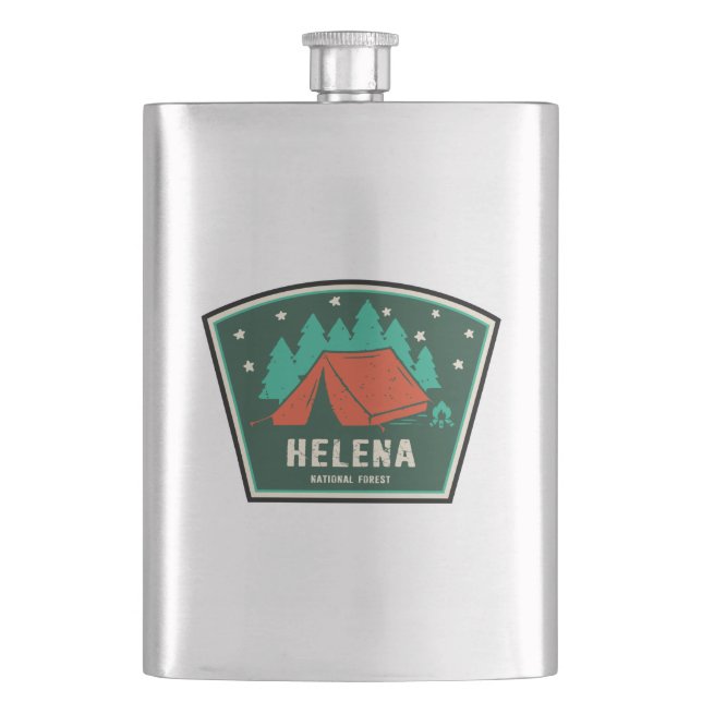 Helena National Forest Camping Hip Flask (Front)