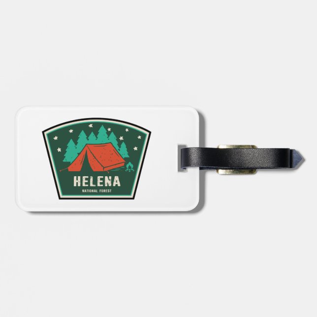 Helena National Forest Camping Luggage Tag (Back Horizontal)