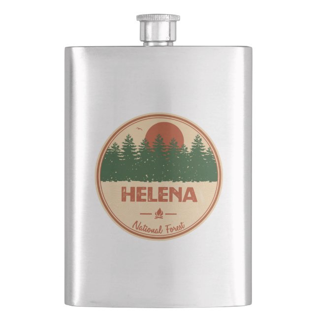 Helena National Forest Hip Flask (Front)