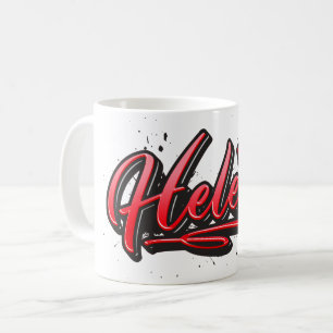 Helena red Heart Graffiti Tasse Kaffeetasse Coffee Mug