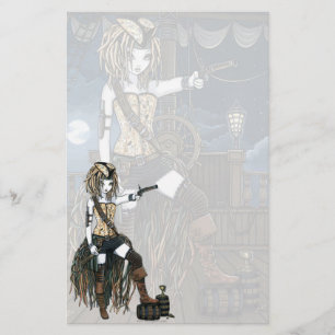 "Helena" Sky Pirate Ship Moon Fae Stationery