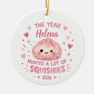 Helena Squishies Ornament 2026 Pink Dumpling Custo