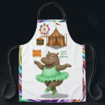 Helene circus performer apron<br><div class="desc">With grace that defies her size and elegance to rival any dancer, Helene the hippo glides across the ring with surprising poise. Her rhythmic performances combine strength and beauty, earning her standing ovations night after night. Helene is gentle, glamorous, and unexpectedly light on her feet. You can find lots of...</div>