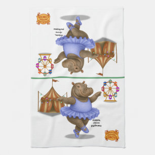 Helene circus performer tea towel
