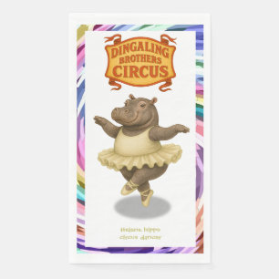 Helene hippo circus dancer napkin