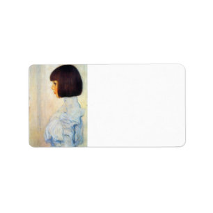 Helene Klimt portrait by Gustav Klimt Label