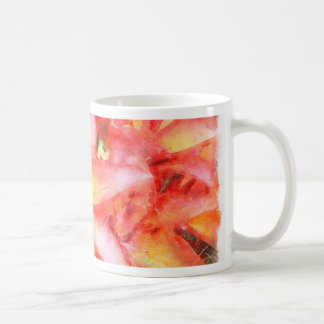 Helen's Coral Coloured Lilies Watercolor Coffee Mug